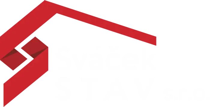 Sváček STAV - logo bílé